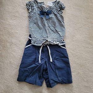 Janie and Jack Blue and White Sailor Outfit